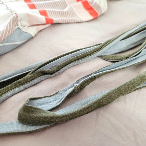 Plus Size Stripe Cotton Knit Sash Tie Shirt Dress - Picture 13 of 16